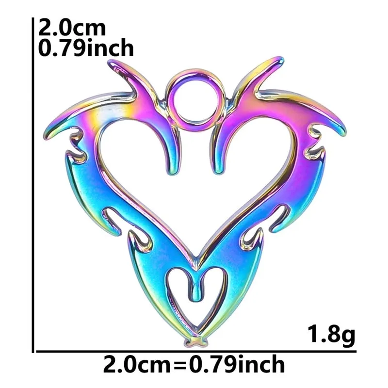 1 Piece 304 Stainless Steel Geometric Solid Color Pendant