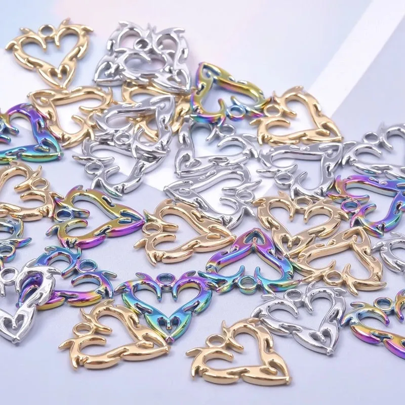 1 Piece 304 Stainless Steel Geometric Solid Color Pendant