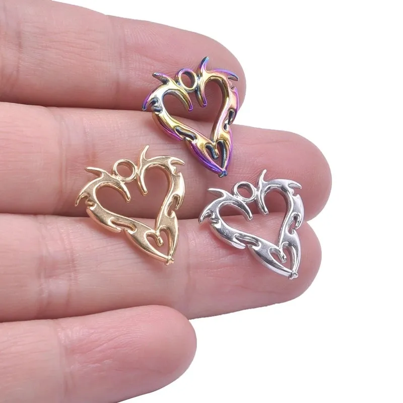 1 Piece 304 Stainless Steel Geometric Solid Color Pendant