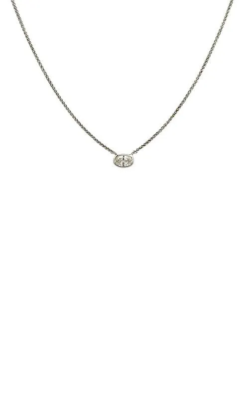 18K WHITE GOLD NECKLACE  G9678