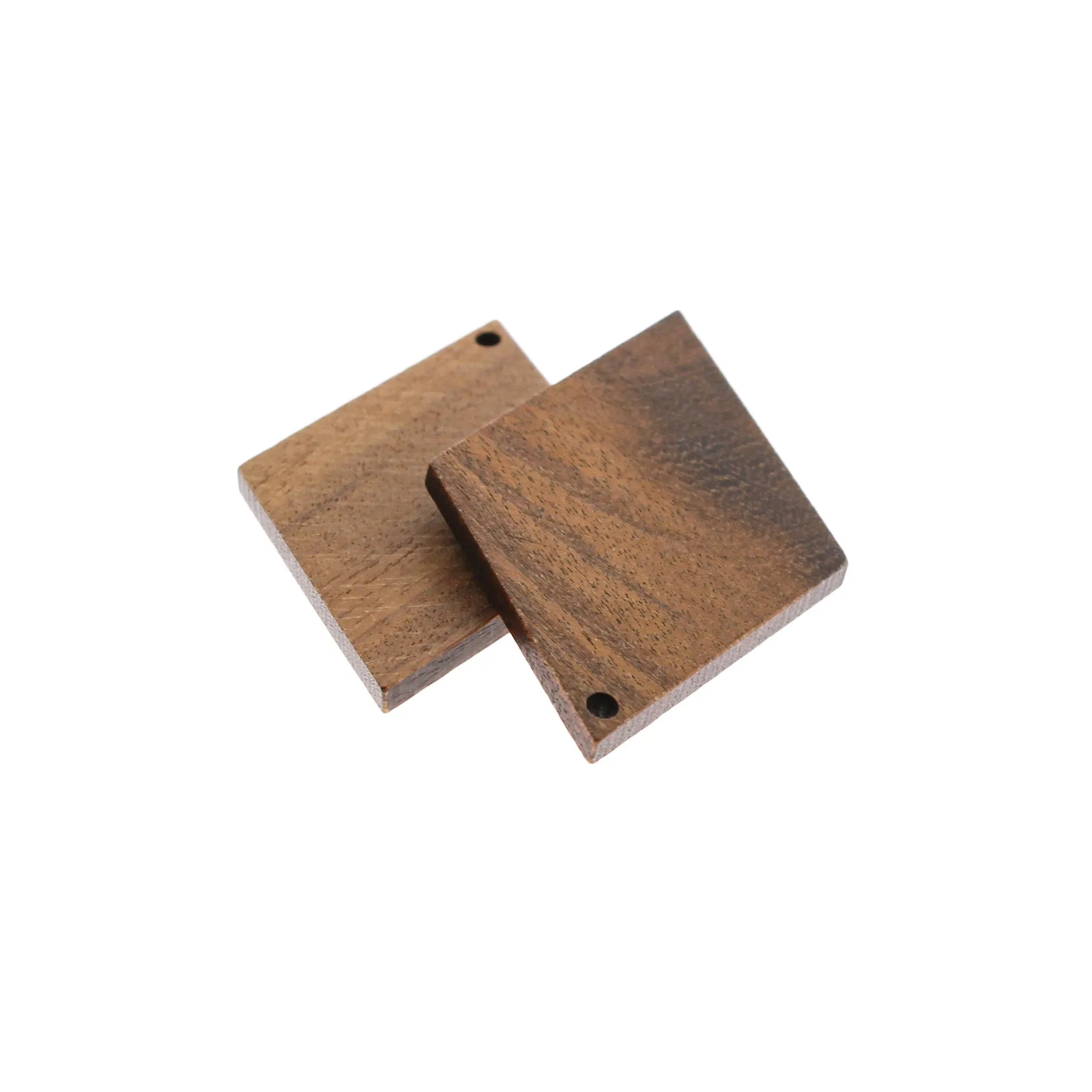 2 Rhombus Natural Wood Charms - WP341