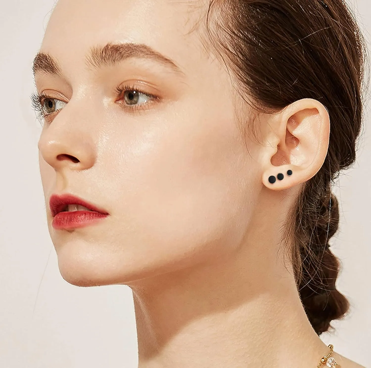 925 Sterling Silver Dot Stud Earrings | Small Simple Round Disc Stud Earrings | Tiny Flat Circle Hypoallergenic Cartilage Tragus Piercing Earrings Gifts for Women Men 2mm 3mm 4mm 5mm