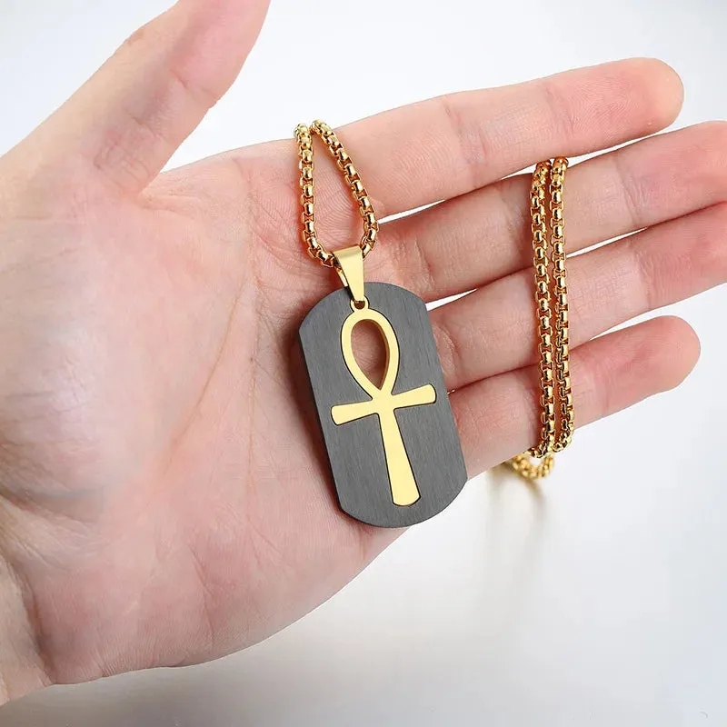 Ansata Key To Life Egypt Pendant Box Chain