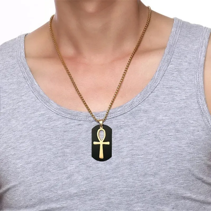 Ansata Key To Life Egypt Pendant Box Chain