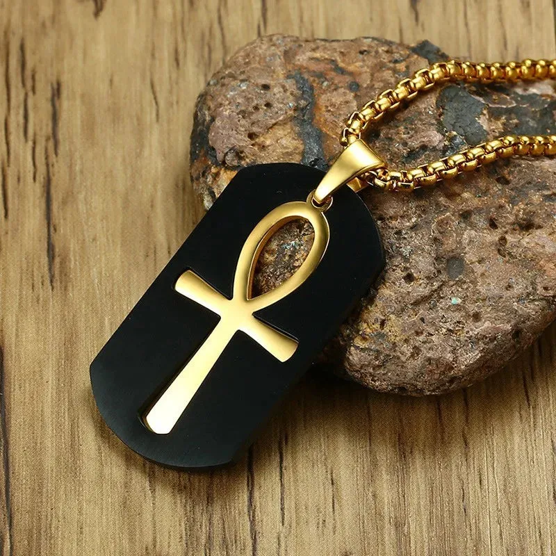 Ansata Key To Life Egypt Pendant Box Chain