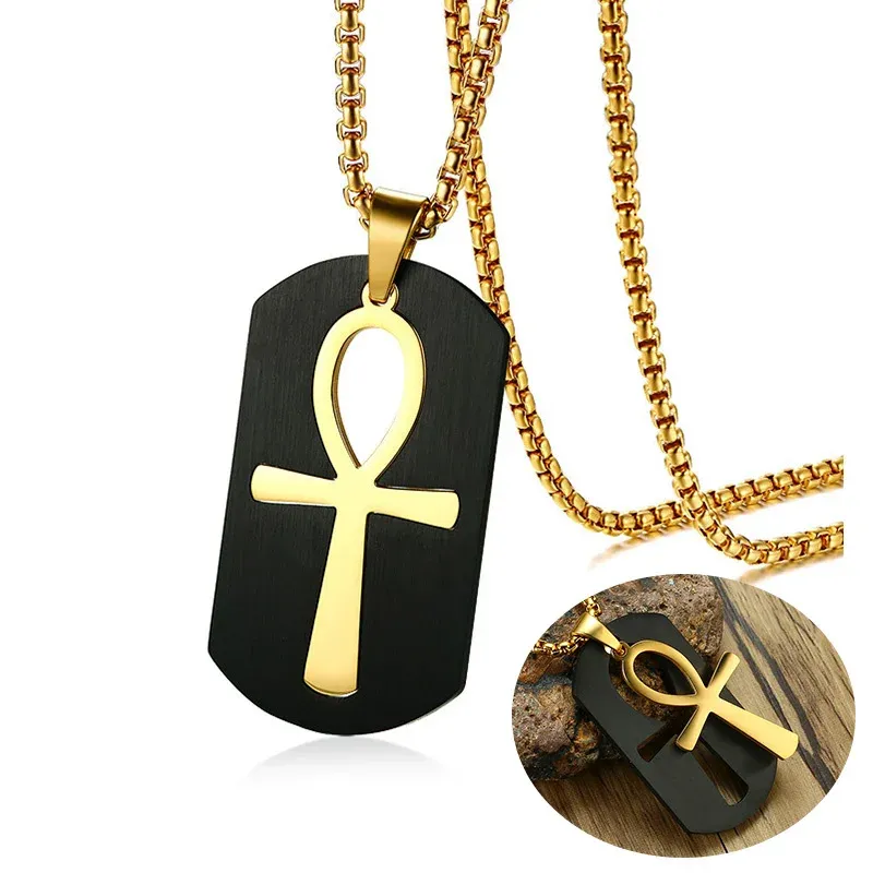 Ansata Key To Life Egypt Pendant Box Chain