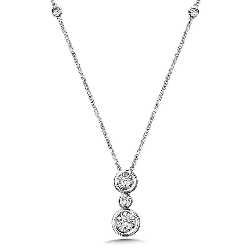 Bezel-Set Dangling Diamond Star Pendant