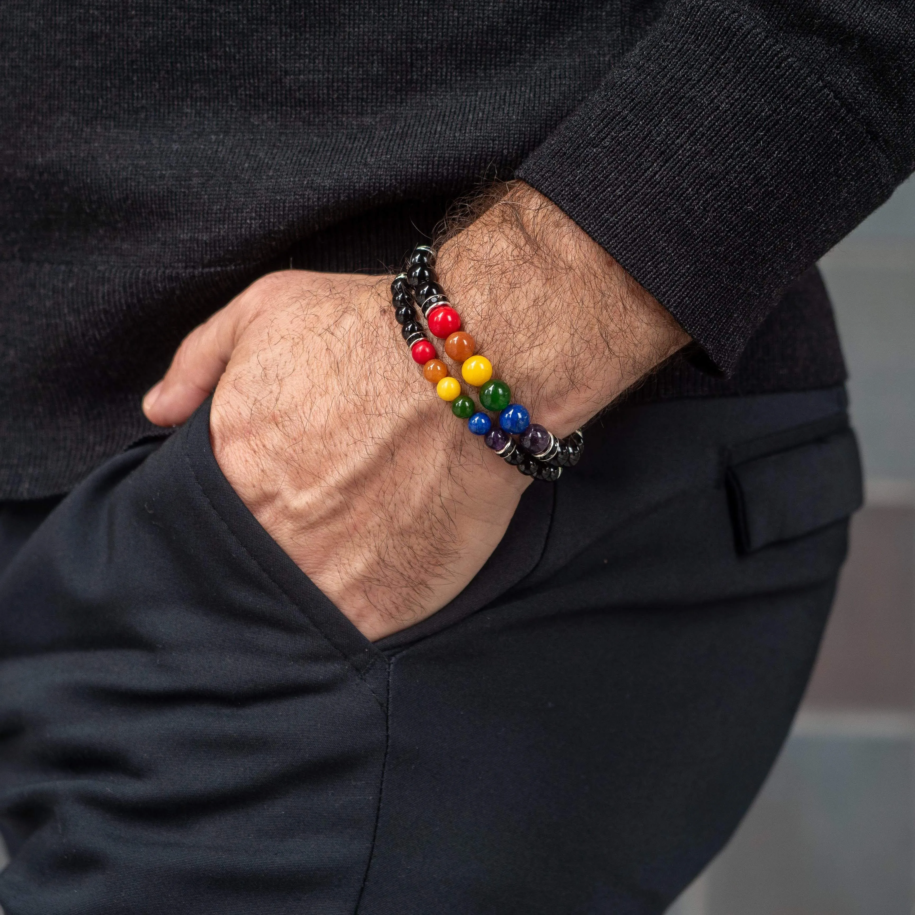 Black Onyx Pride Bracelet