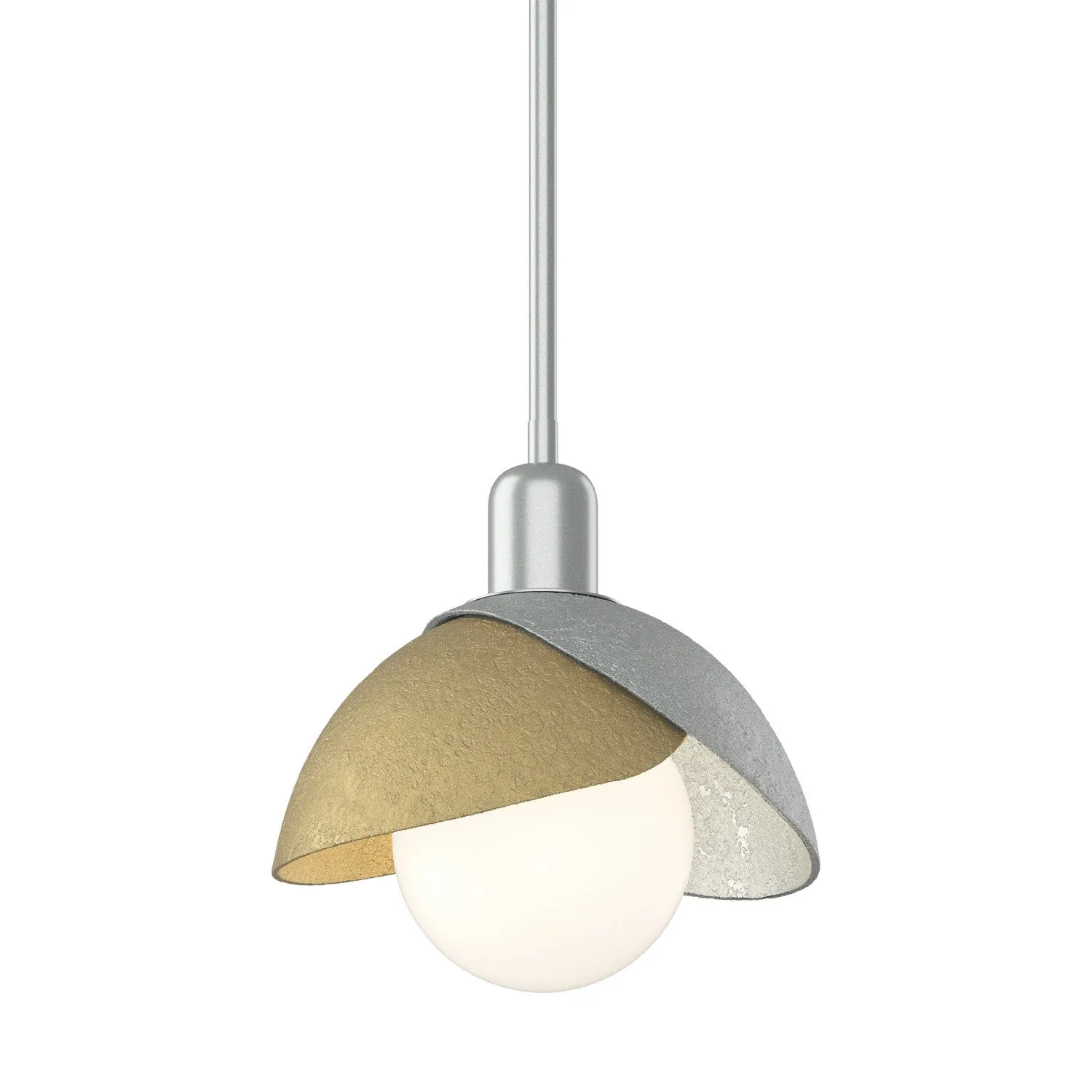 Brooklyn Double Shade Mini Pendant in Vintage Platinum