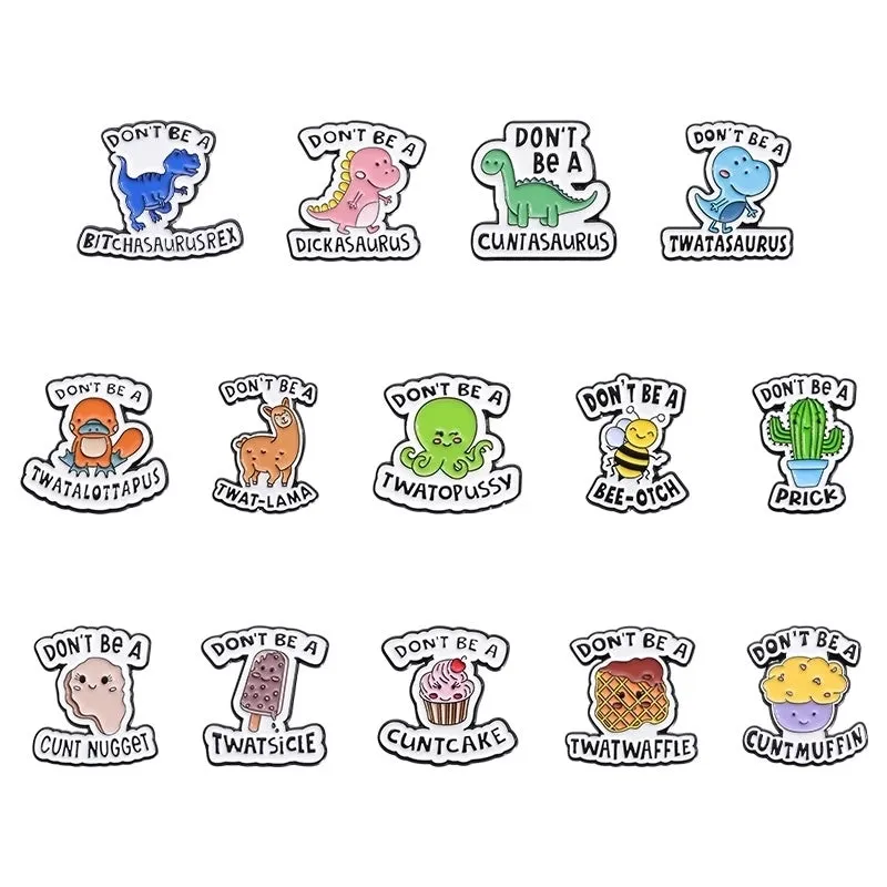 Cartoon Style Cute Animal Letter Plant Alloy Stamping Stoving Varnish Women's Brooches