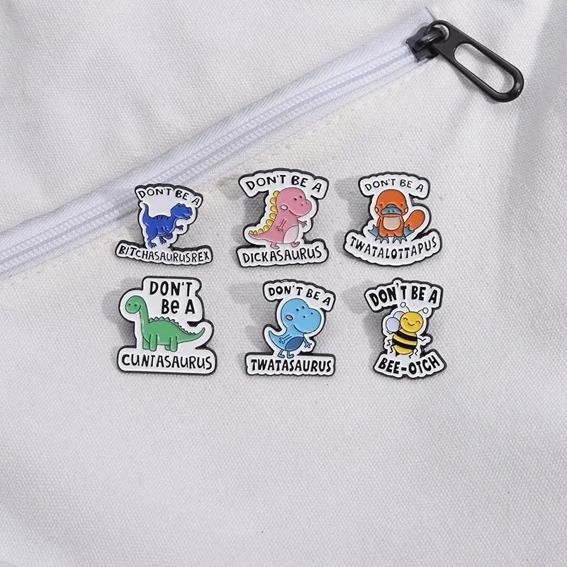 Cartoon Style Cute Animal Letter Plant Alloy Stamping Stoving Varnish Women's Brooches