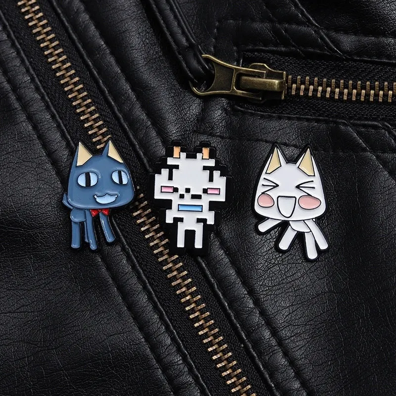 Cartoon Style Cute Cowboy Style Animal Cat Alloy Stamping Stoving Varnish Plating Unisex Brooches