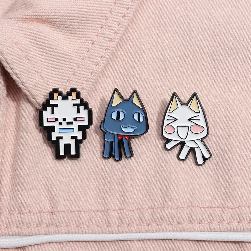 Cartoon Style Cute Cowboy Style Animal Cat Alloy Stamping Stoving Varnish Plating Unisex Brooches