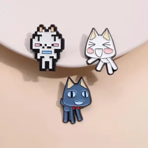 Cartoon Style Cute Cowboy Style Animal Cat Alloy Stamping Stoving Varnish Plating Unisex Brooches