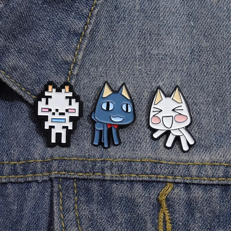 Cartoon Style Cute Cowboy Style Animal Cat Alloy Stamping Stoving Varnish Plating Unisex Brooches