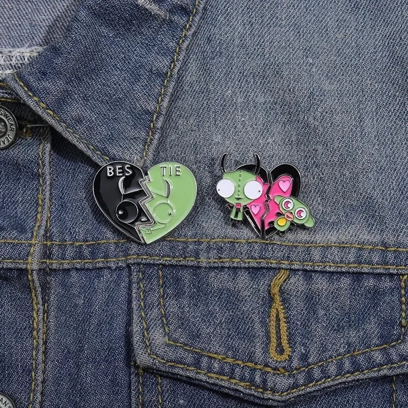 Cartoon Style Cute Cowboy Style Animal  Heart Shape Alloy Stamping Stoving Varnish Plating Unisex Brooches