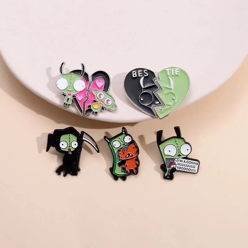 Cartoon Style Cute Cowboy Style Animal  Heart Shape Alloy Stamping Stoving Varnish Plating Unisex Brooches