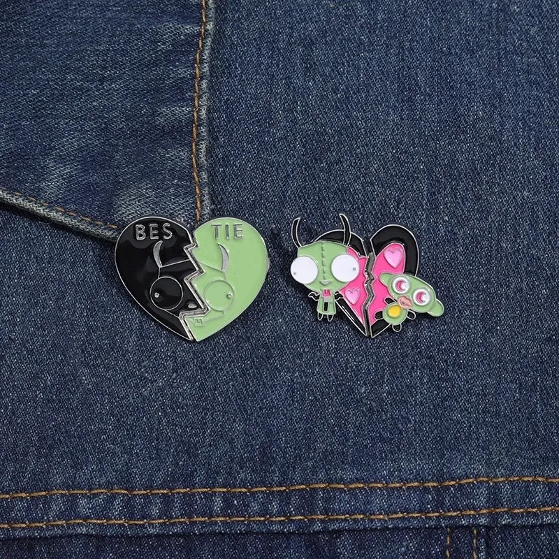 Cartoon Style Cute Cowboy Style Animal  Heart Shape Alloy Stamping Stoving Varnish Plating Unisex Brooches