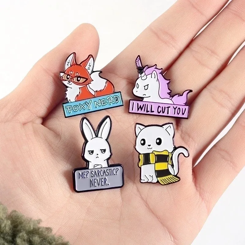 Cartoon Style Pin Animal Alloy Stoving Varnish Metal Unisex Brooches