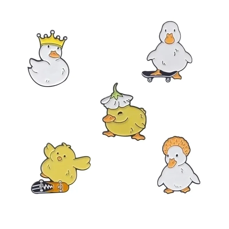 Cartoon Style Pin Animal Alloy Stoving Varnish No Inlaid Unisex Brooches