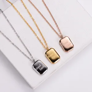 Cartoon Women Geometric Metal Doll Titanium Steel Gold Plating Pendants