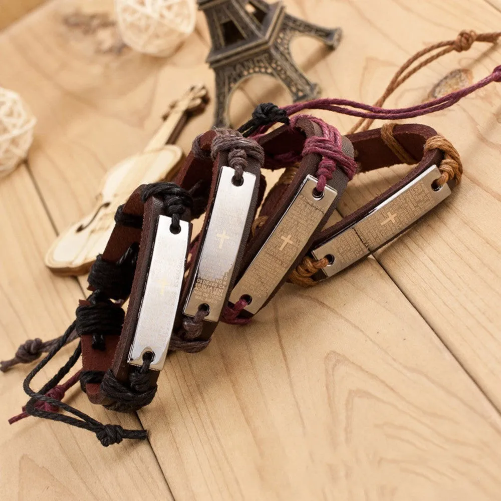 Charm Genuine Leather Bracelets for Women Men Gifts 100% Brand For 4 Colors Bracelets & Bangles Fine Jewelry Christmas Gift