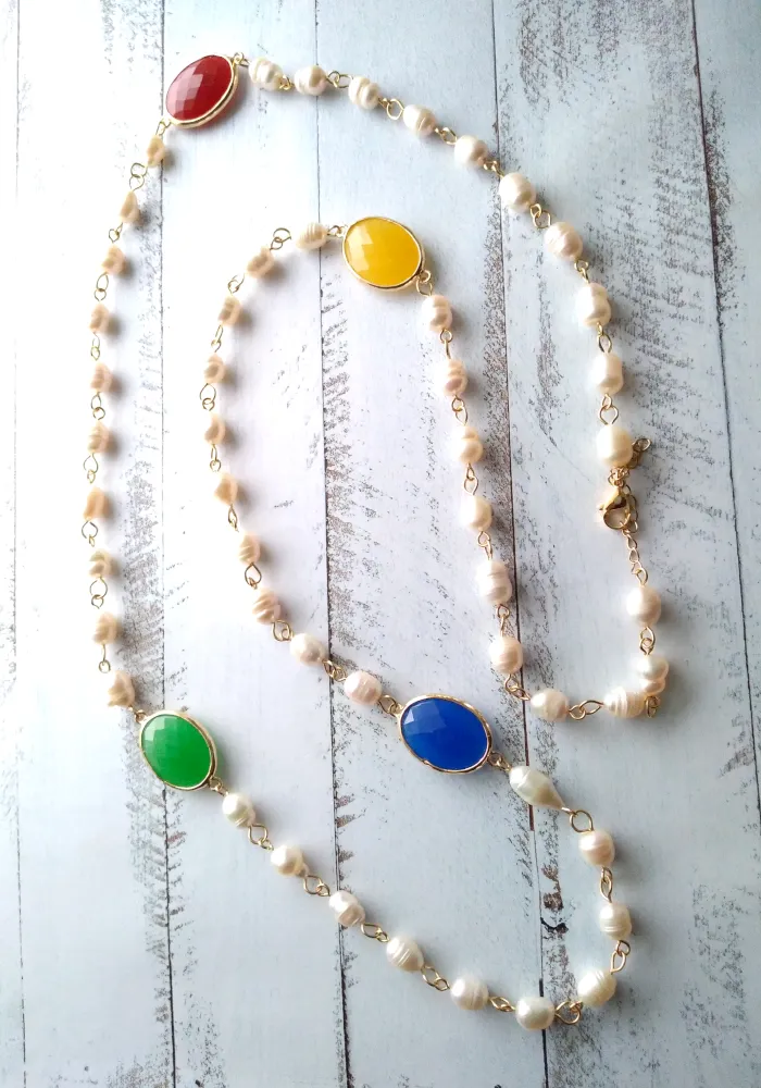 Clara Jeweled Chain Necklace