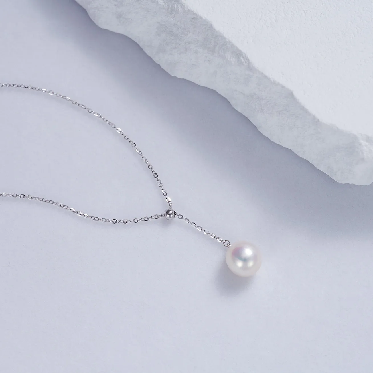 Elegant Freshwater Pearl 18K Solid Gold﻿ Necklace KN00047