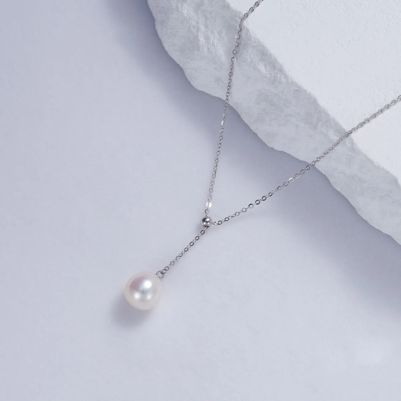 Elegant Freshwater Pearl 18K Solid Gold﻿ Necklace KN00047