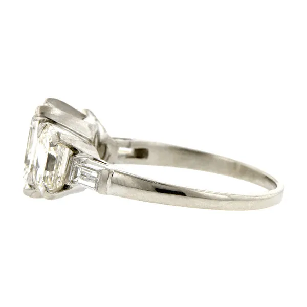 Emerald & Asscher Cut Diamond Ring