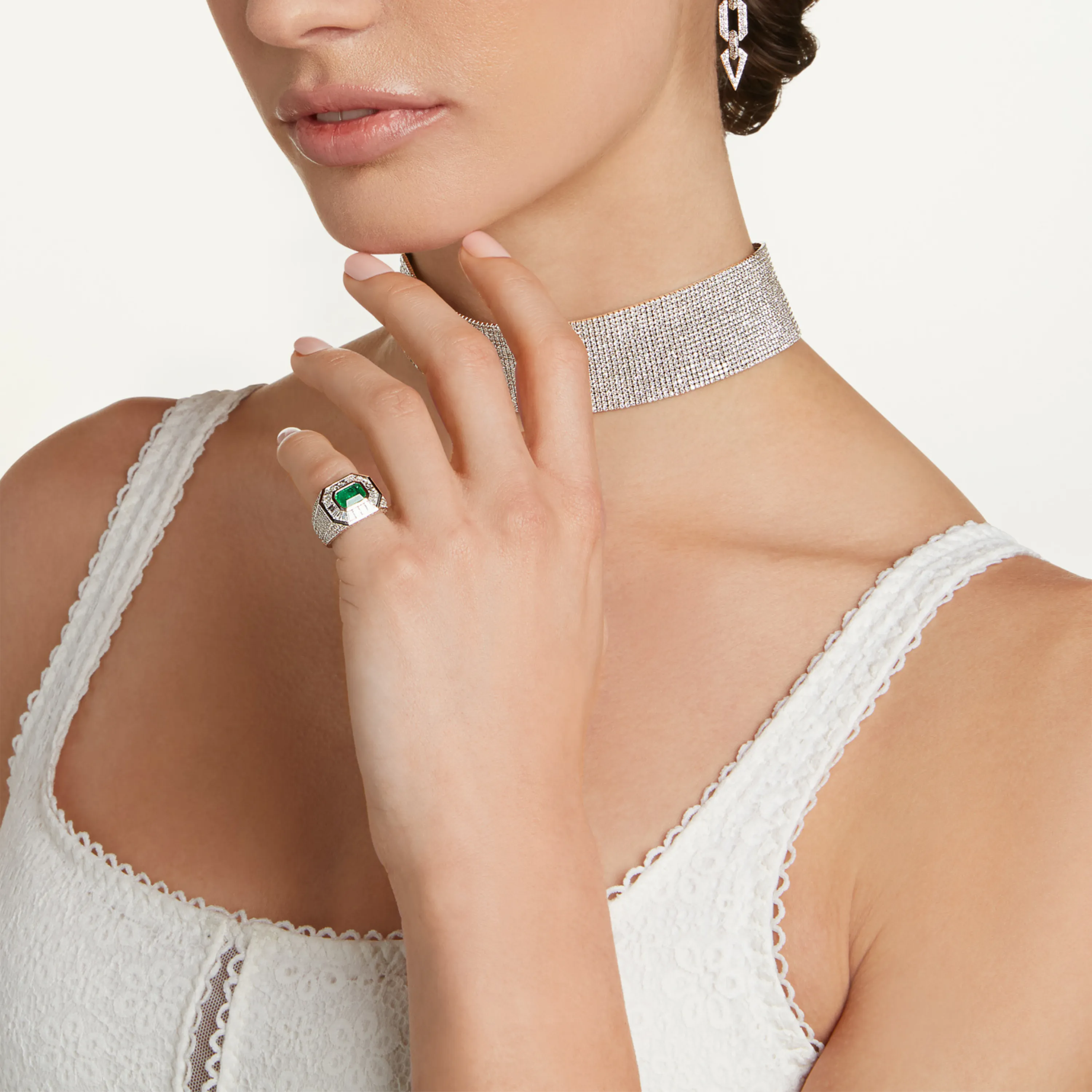 EMERALD & MIXED DIAMOND CHAMPIONSHIP PINKY RING