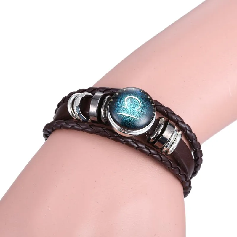 England Nights Leather Constellation Snap Bracelet