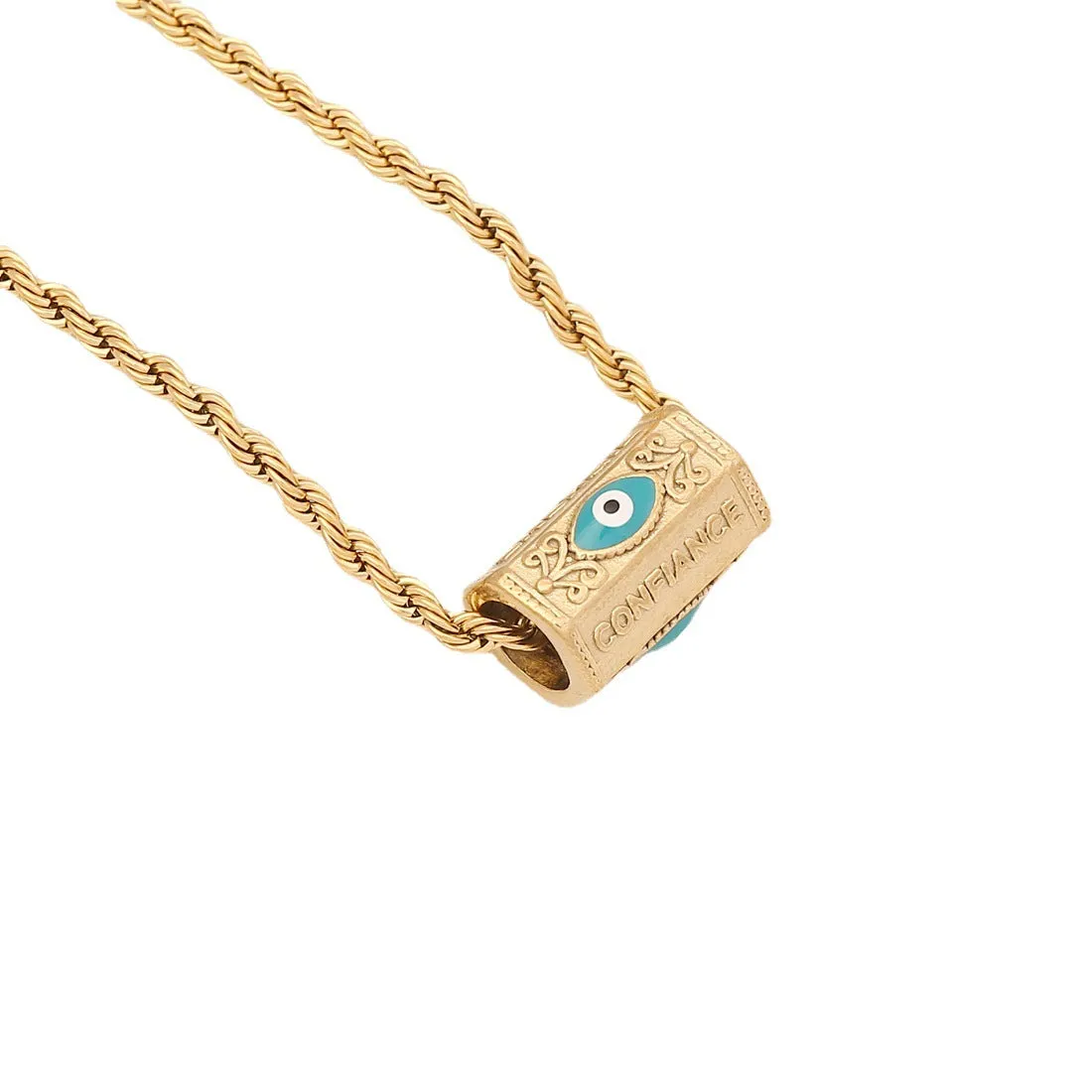 Expressive Eye Geometric Stainless Steel Oil Dripping Pendants