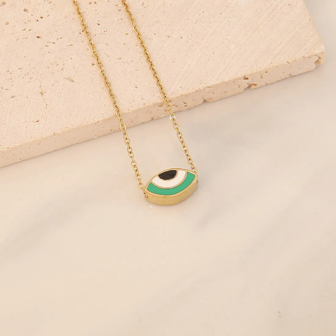 Expressive Eye Geometric Stainless Steel Pendants