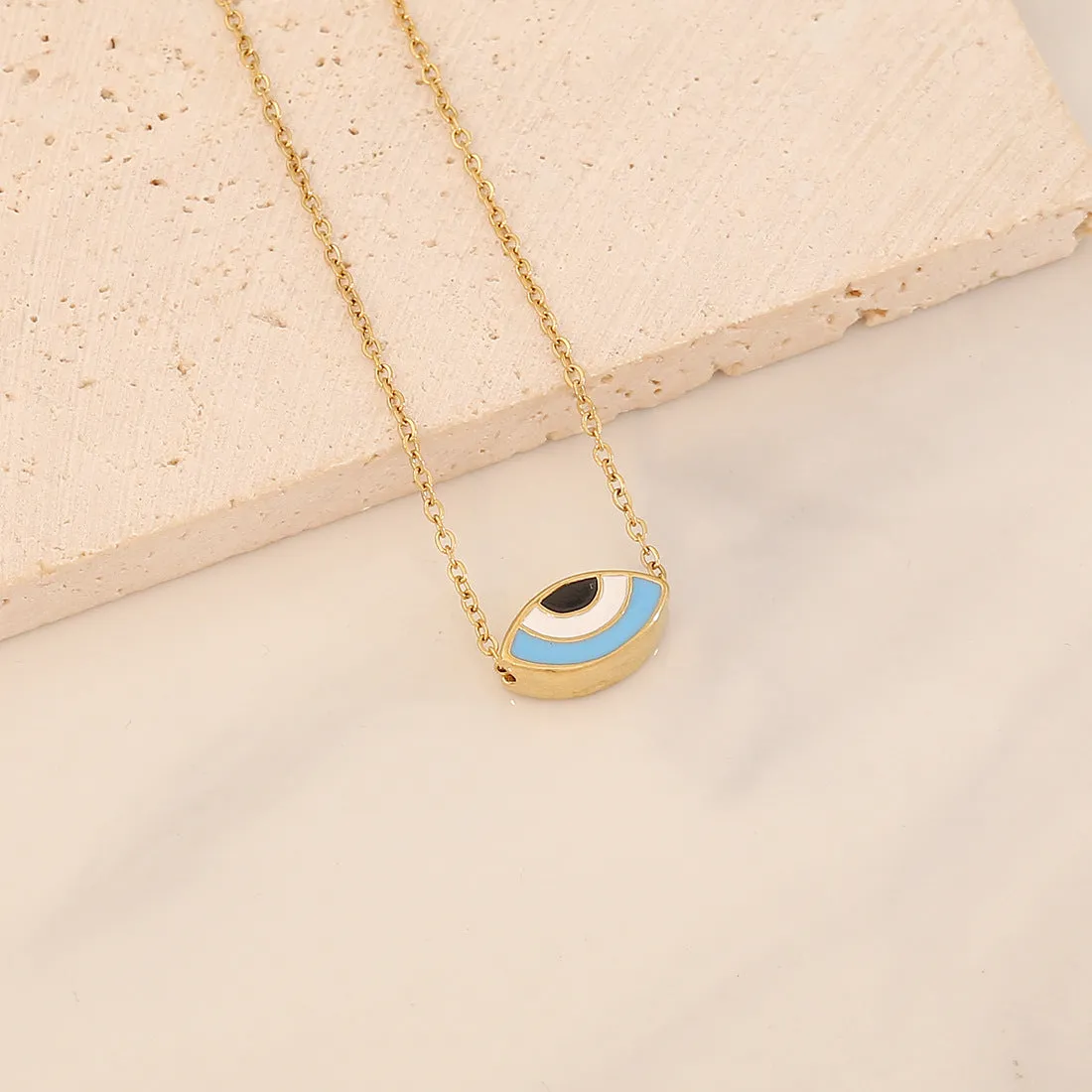 Expressive Eye Geometric Stainless Steel Pendants