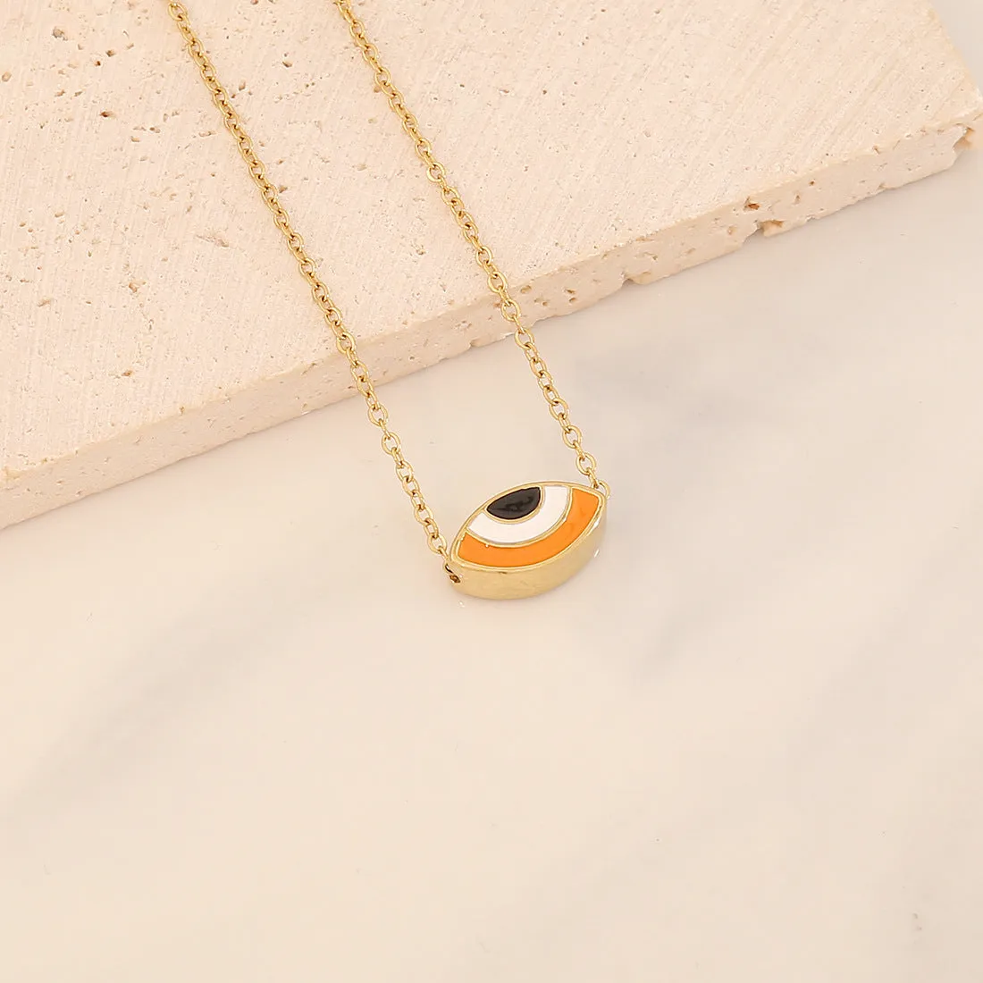 Expressive Eye Geometric Stainless Steel Pendants