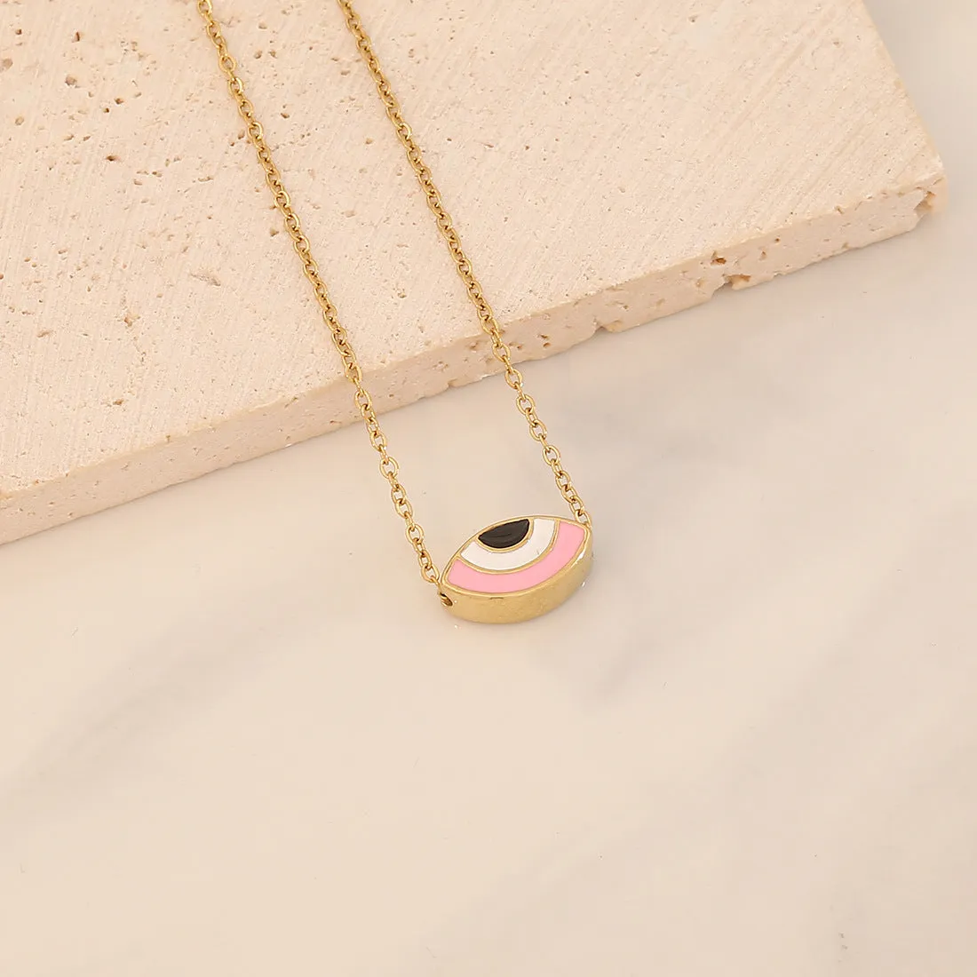 Expressive Eye Geometric Stainless Steel Pendants