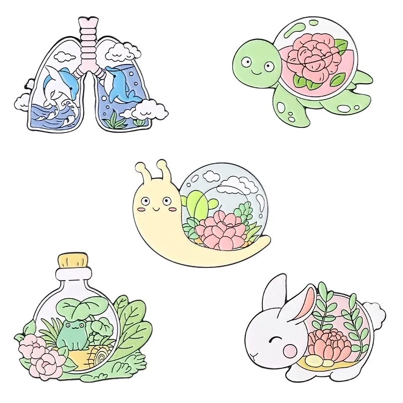 Fashion Pin Animal Cartoon Alloy Plating Unisex Brooches