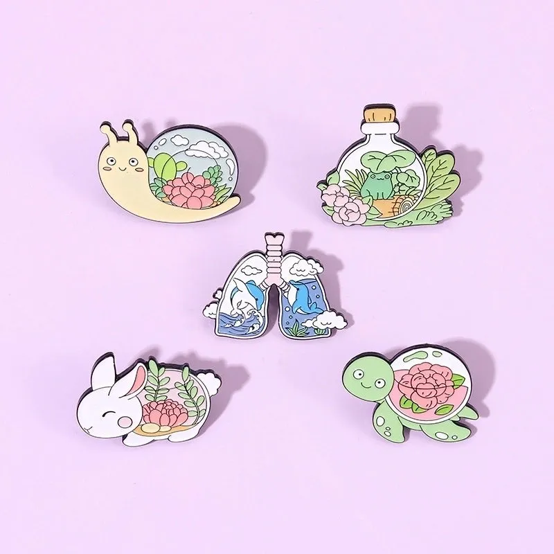 Fashion Pin Animal Cartoon Alloy Plating Unisex Brooches