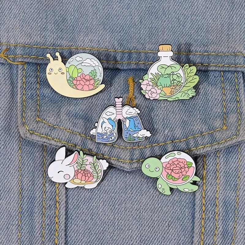 Fashion Pin Animal Cartoon Alloy Plating Unisex Brooches