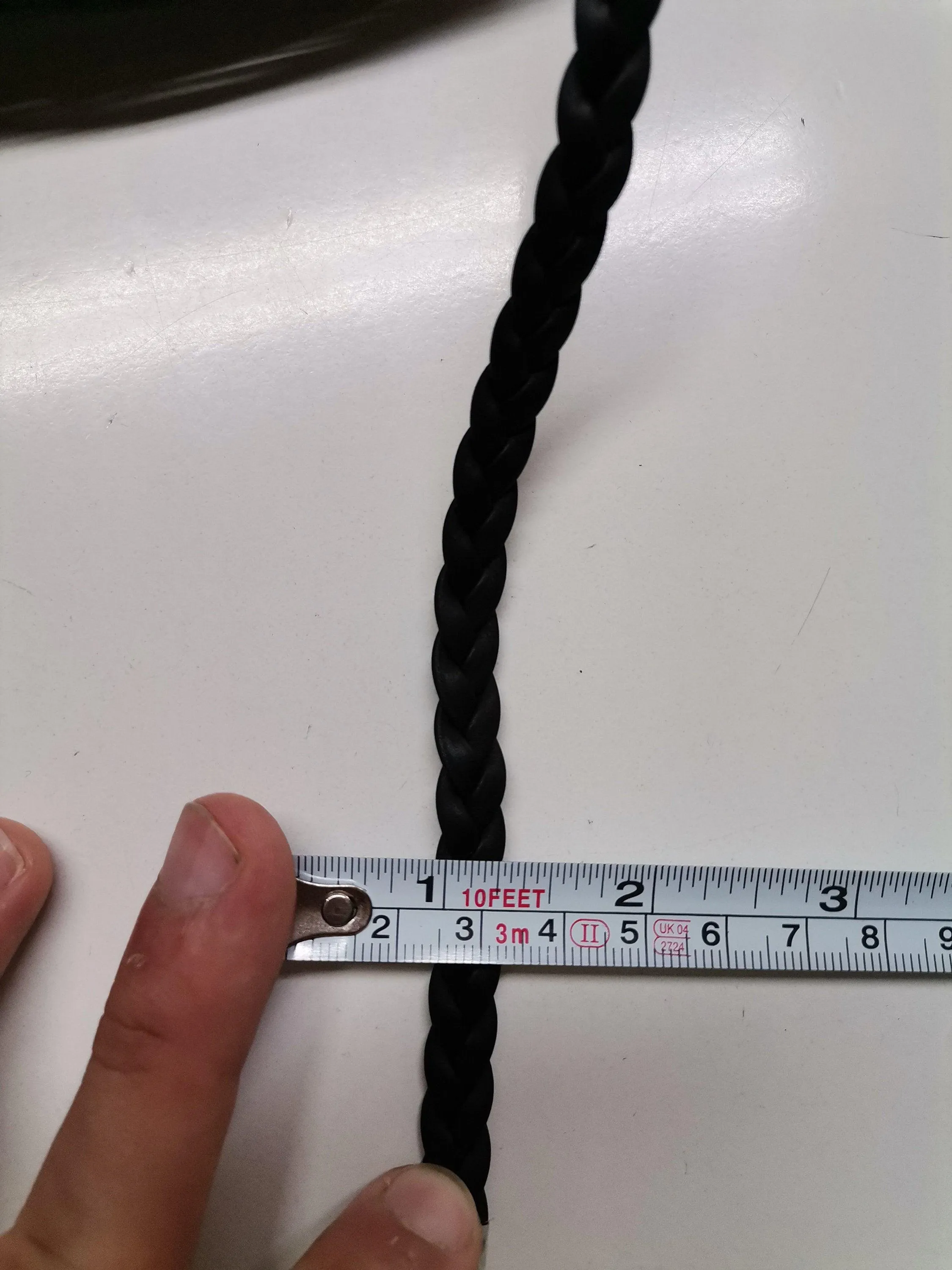 Genuine leather braided straps, Knitted leather straps bracelet for crafts and DIY, width 0,8cm(2oz)