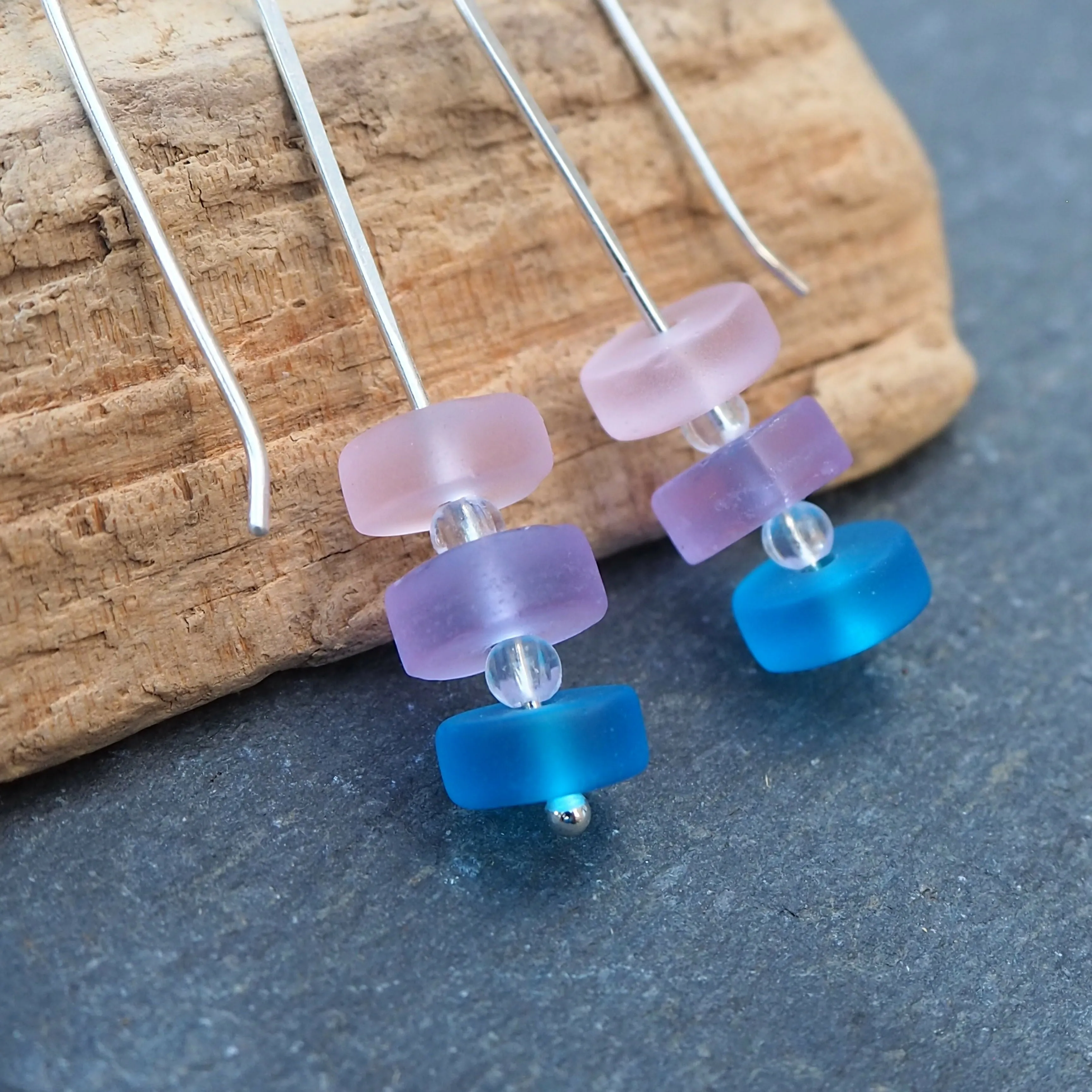 Glass Bead Drop Earrings