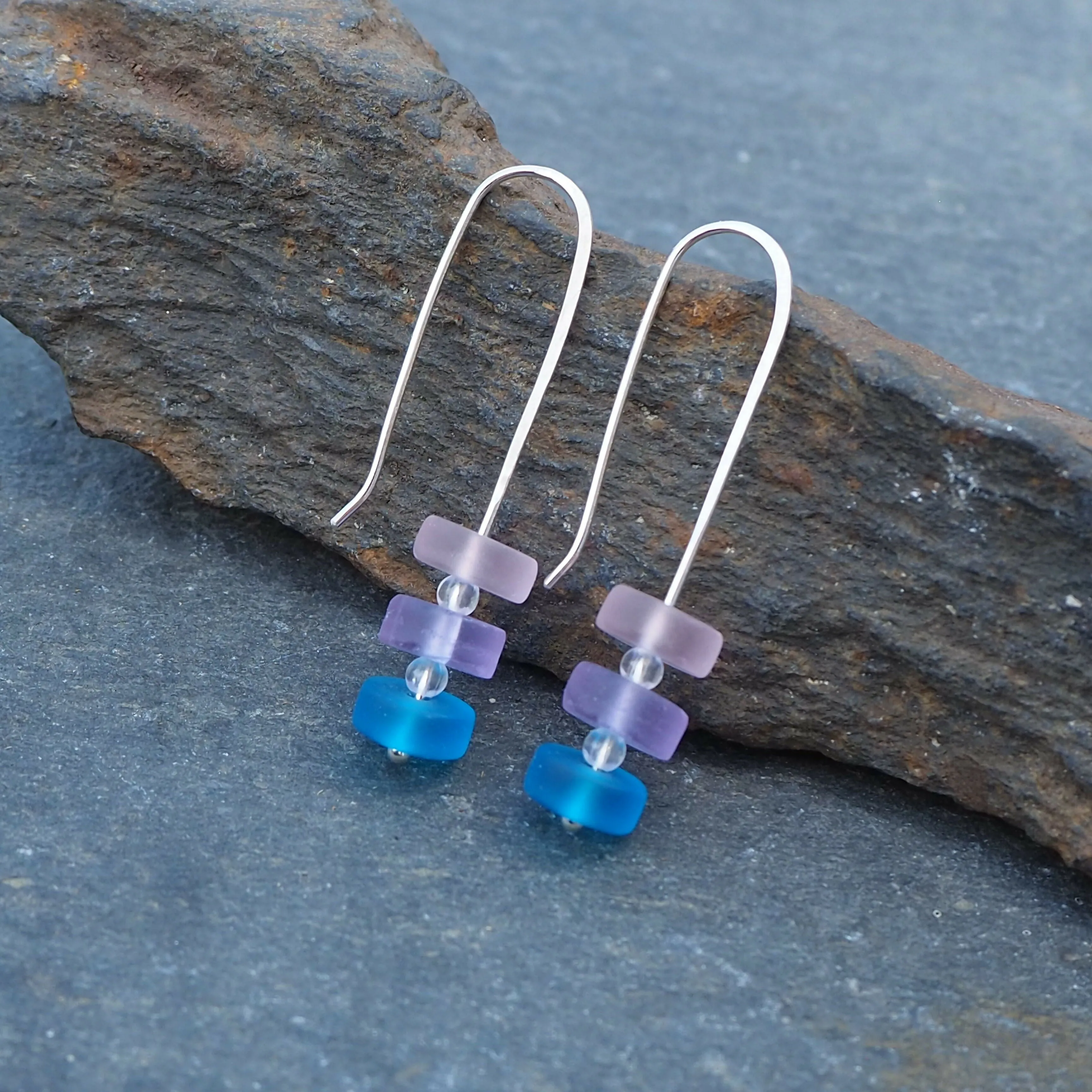 Glass Bead Drop Earrings