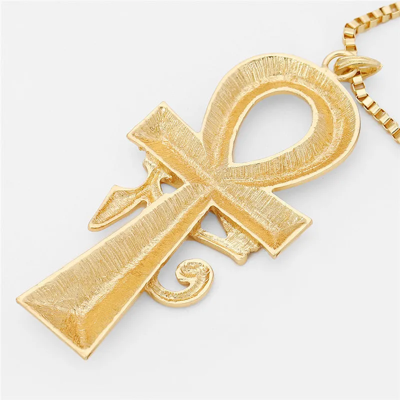 Hip Hop Wedjat Eye Cross  Pendants  Gold Color