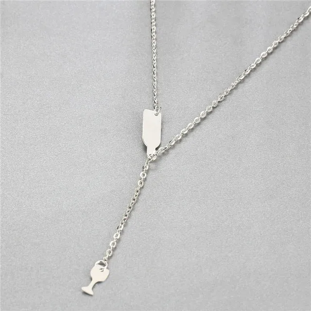 IF YOU | Collar de Copa y Botella de Vino |