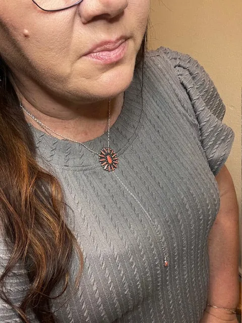 Landry Cluster Sterling Silver Lariat Necklace