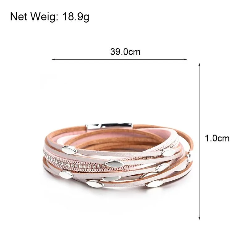 Leather Multi Layer Wrap Bracelets