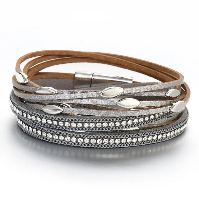 Leather Multi Layer Wrap Bracelets
