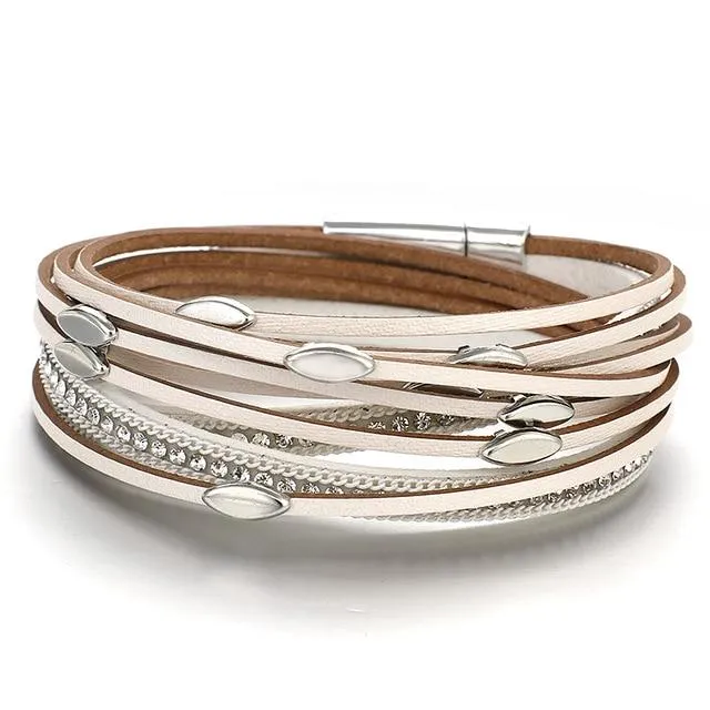 Leather Multi Layer Wrap Bracelets