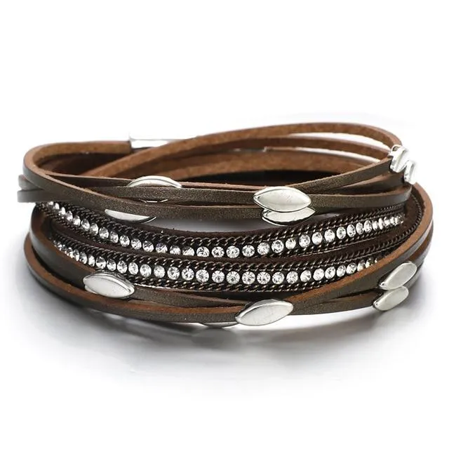 Leather Multi Layer Wrap Bracelets